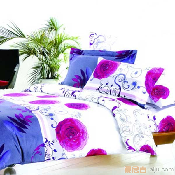 家元素床上用品 爱慕欧式圆角双层贴边AB版纯棉四件套深析